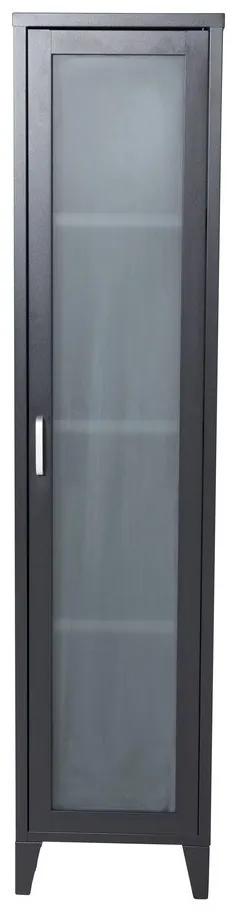 Βιτρίνα Dallas 207, Μαύρο, Με πόρτες, Ο αριθμός των θυρών: 1, 150x35x35cm | Epipla1.gr