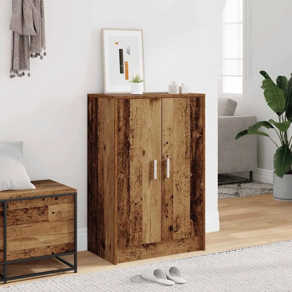 vidaXL Παπουτσοθήκη Όψη Παλαιού Ξύλου 60x35x92 εκ. Επεξεργασμένο Ξύλο