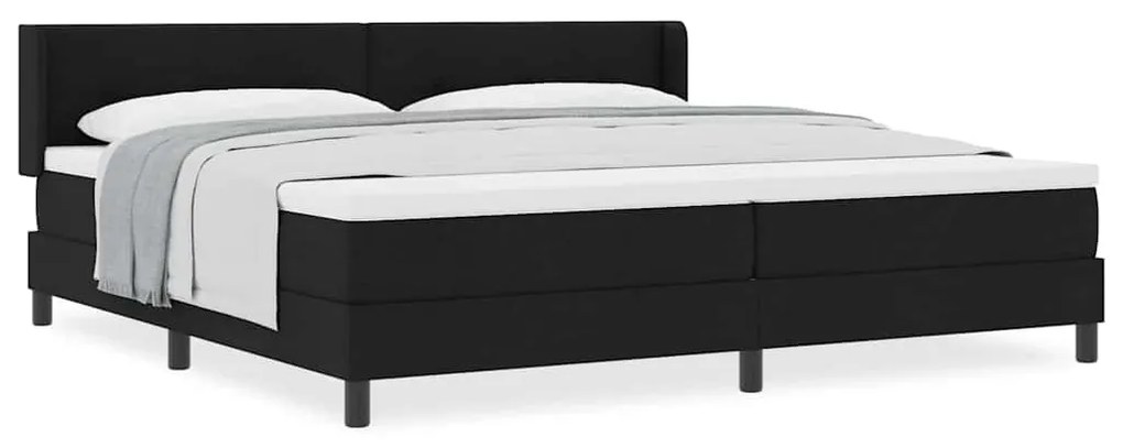 vidaXL Κρεβάτι box spring με στρώμα με στρώμα Μαύρο 200 x 200 cm