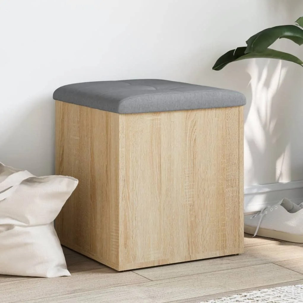 vidaXL Πάγκος Αποθήκευσης Sonoma Δρυς 42x42x45 εκ. από Τεχνητό Ξύλο