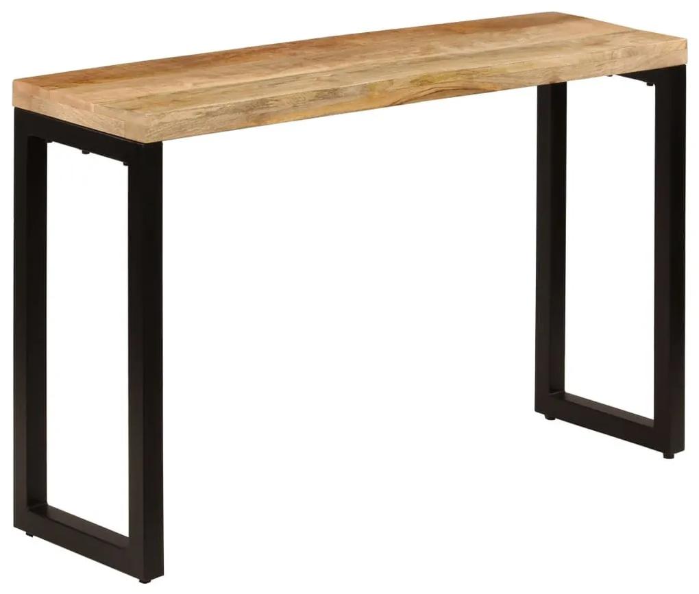 Τραπέζι Κονσόλα 120 x 35 x 76 εκ. από Μασίφ Ξύλο Μάνγκο/Ατσάλι - Καφέ