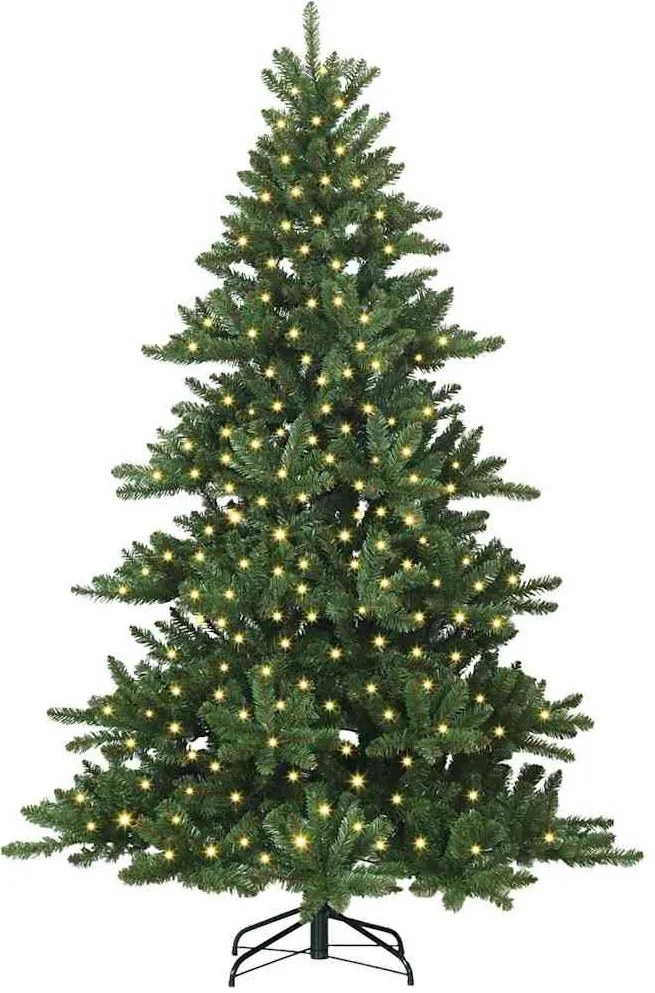 vidaXL Τεχνητό Χριστουγεννιάτικο Δέντρο με Άξονα Πράσινο 180 cm PVC