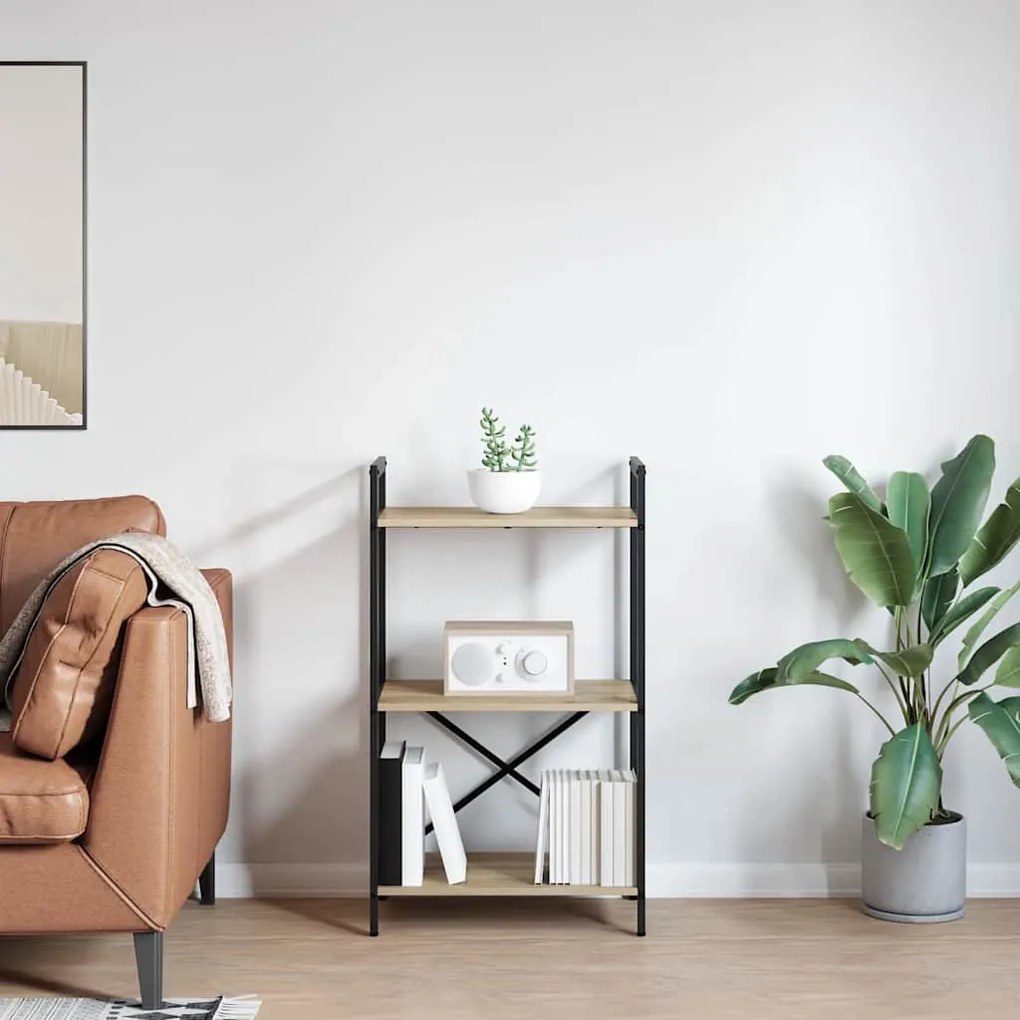 vidaXL Ράφι Βιβλίων Δρύς Sonoma 56 x 34 x 96 εκ Επεξεργασμένο ξύλο