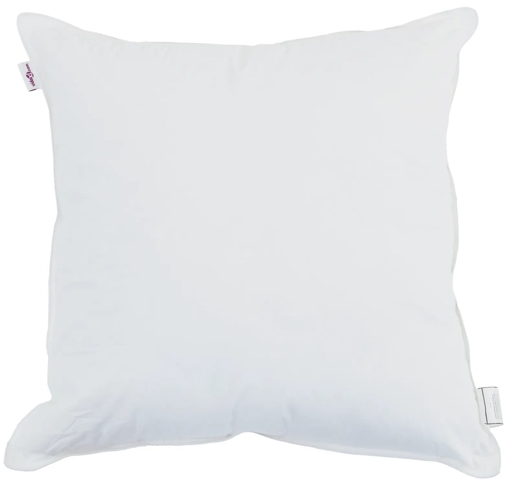 vidaXL Μαξιλάρι με μαξιλάρι Λευκό 50 x 50 εκ. 130gsm 100% βαμβάκι