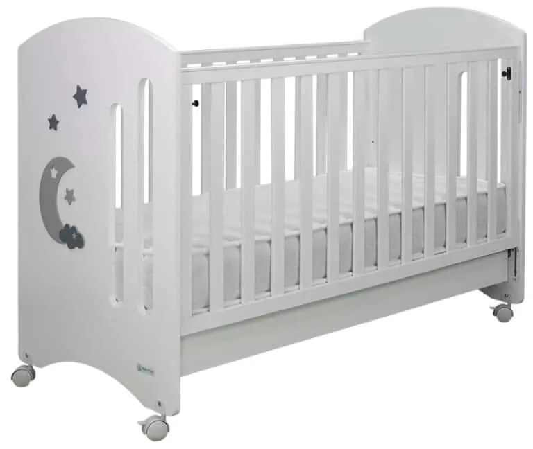 Βρεφικό Κρεβάτι με Συρτάρι  Azure White  60x130εκ.  450-02  Bebe Stars