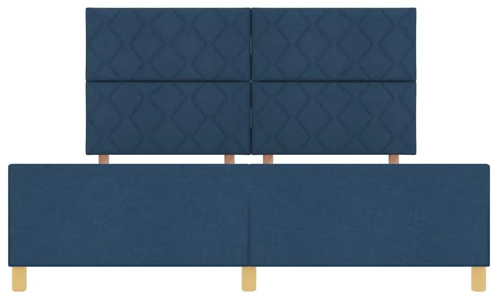 vidaXL Σκελετός Κρεβατιού με κεφαλάρι Μπλε 180 x 200 cm ύφασμα