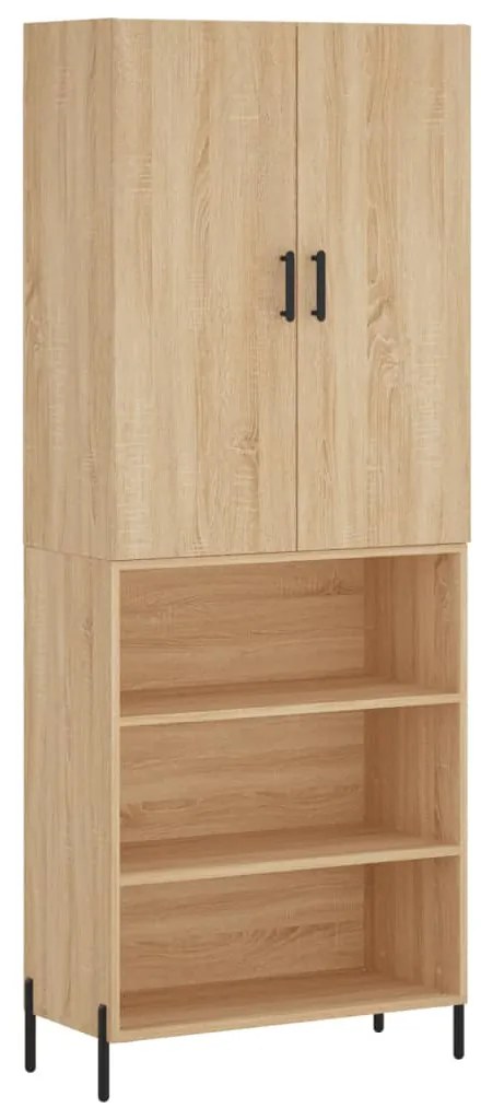 vidaXL Ντουλάπι Sonoma δρυς 69,5 x 34 x 180 εκ. από Επεξεργασμένο Ξύλο