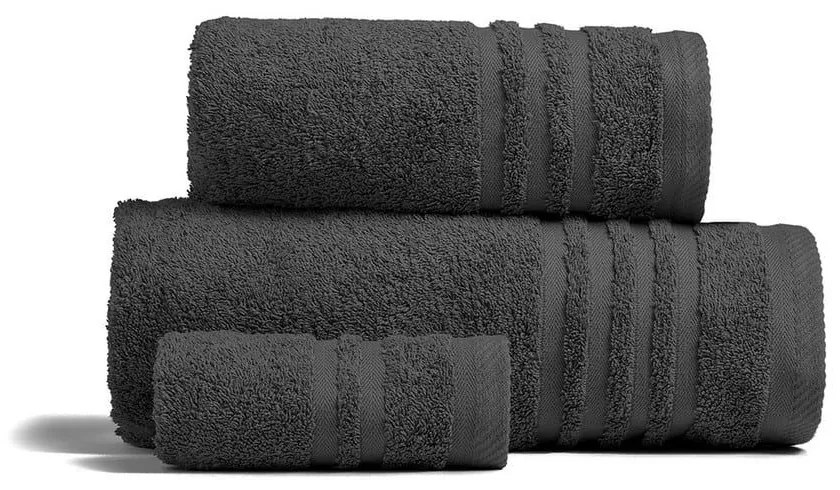 Πετσέτες Premio Σετ 3τμχ Dark Grey Melinen Σετ Πετσέτες 100% Cotton