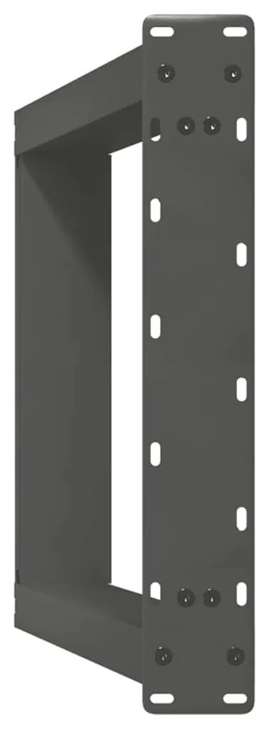 vidaXL Πόδια Τραπεζαρίας σε Σχήμα U 2 τεμ. Ανθρακί 60x(72-73) εκ. Ατσάλι