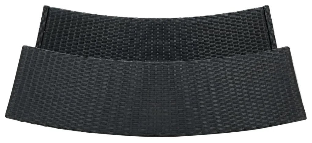 vidaXL Τραπέζι Μπαρ Κήπου Μαύρο 120x55x110 εκ. από Συνθετικό Ρατάν