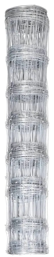 vidaXL Συρματόπλεγμα Περίφραξης Ασημί 50 x 1 μ. Γαλβανισμένος Χάλυβας