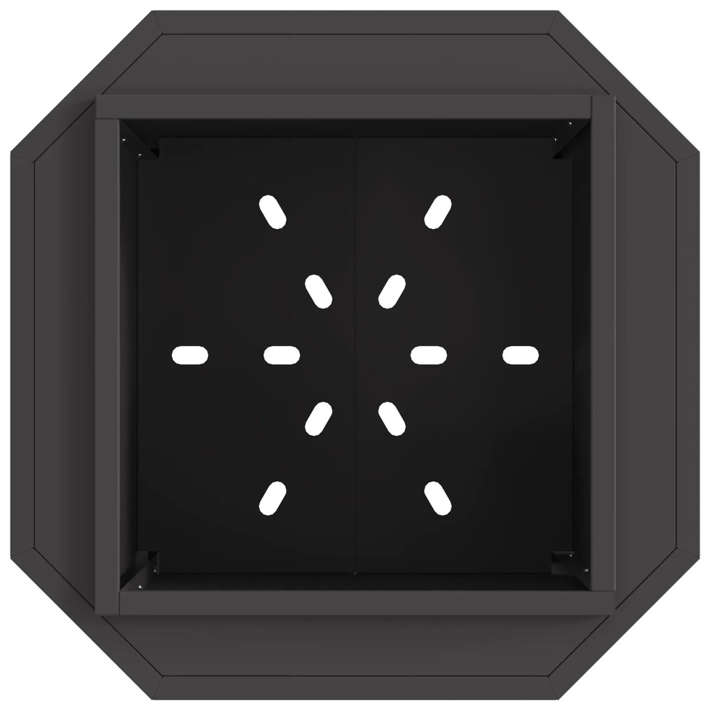 vidaXL Άκαπνος Φλοτέρ Μαύρο 48x48x51 εκ. από Ατσάλι