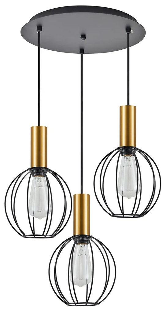 Φωτιστικό Οροφής Τρίφωτο Homelighting 77-8628 Gold