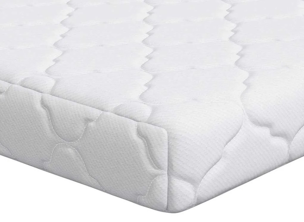 vidaXL Στρώμα με Επίστρωμα Καρύδας Λευκό 120 x 60 cm PU Αφρός