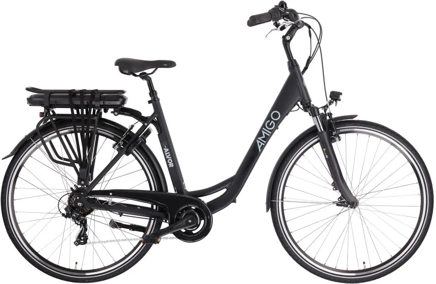 EAlvor D2 28 Inch 53 cm Women 7SP Rim Brakes Matte blackAMIGO