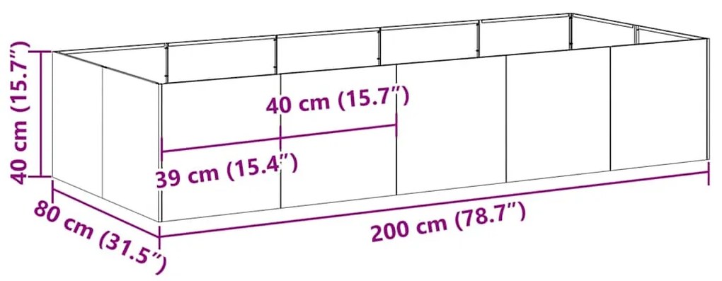 ΖΑΡΝΤΙΝΙΕΡΑ ΑΝΘΡΑΚΙ 200X80X40 ΕΚ. ΑΠΟ ΧΑΛΥΒΑ 860754