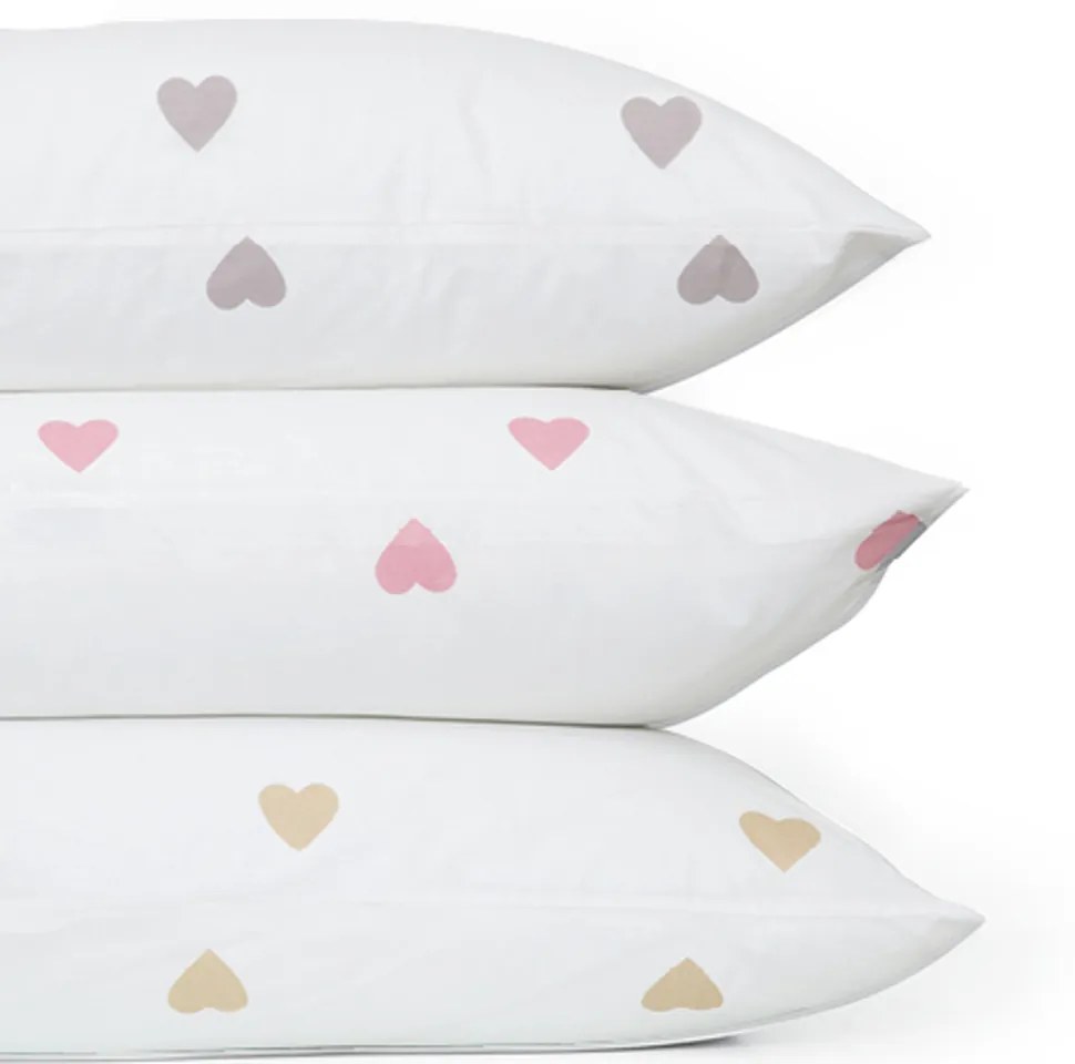 Σεντόνι Μονό Mix&amp;Match Hearts Μπεζ 160x240 - Borea Home