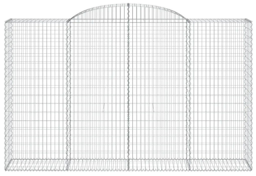 vidaXL Συρματοκιβώτια Τοξωτά 8 τεμ. 300x50x180/200 εκ. Γαλβαν. Ατσάλι