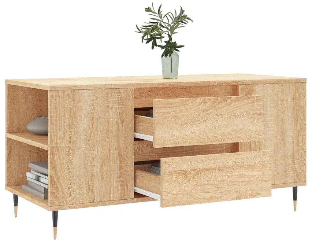 vidaXL Τραπεζάκι Σαλονιού Sonoma Δρυς 102x44,5x50 εκ. Επεξεργ. Ξύλο