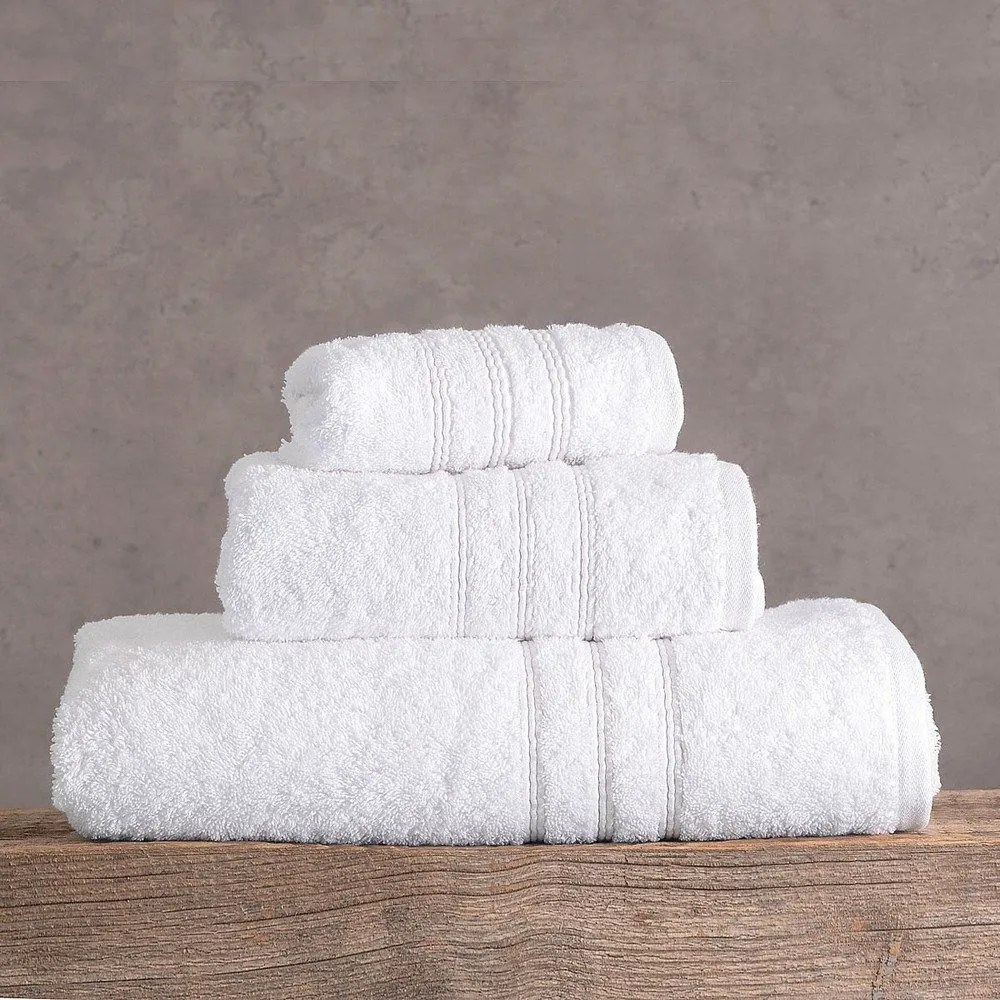 Πετσέτα Aria White Ρυθμός Χεριών 30x50cm 100% Cotton Foam