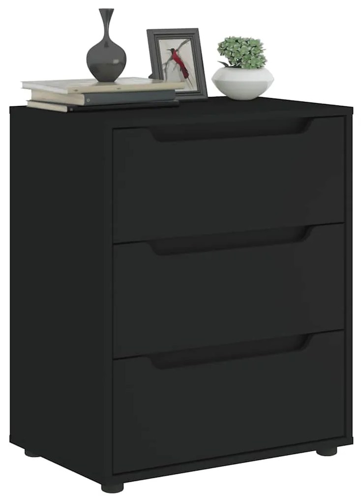 vidaXL Sideboard "VISNES" Μαύρο 60x40x73 cm Ξύλο μηχανής