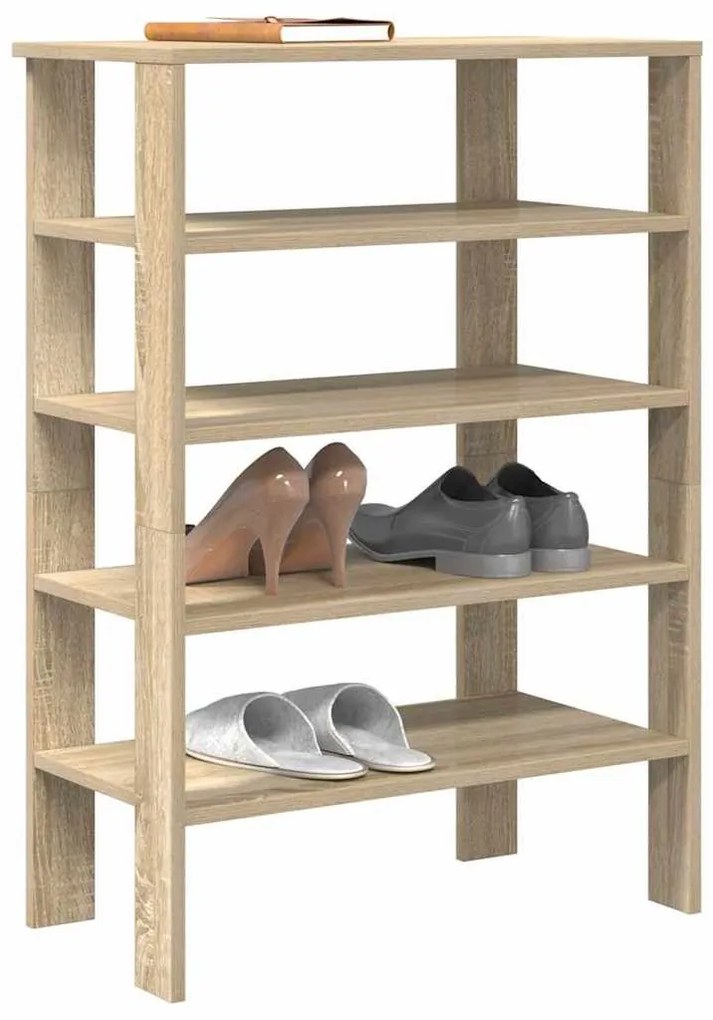 Ράφι παπουτσιών Sonoma Oak 61x32x87,5 cm Κατασκευασμένο ξύλο - Καφέ