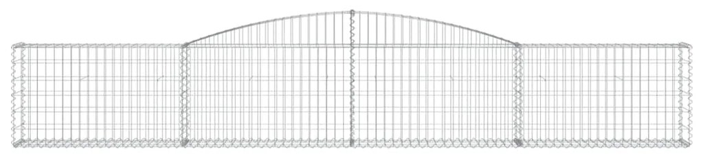 vidaXL Συρματοκιβώτια Τοξωτά 7 τεμ. 400x30x60/80 εκ. Γαλβαν. Ατσάλι