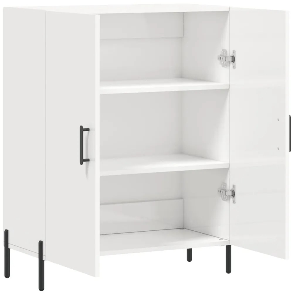 vidaXL Ντουλάπι Γυαλιστερό Λευκό 69,5x34x90 εκ. Επεξεργασμένο Ξύλο