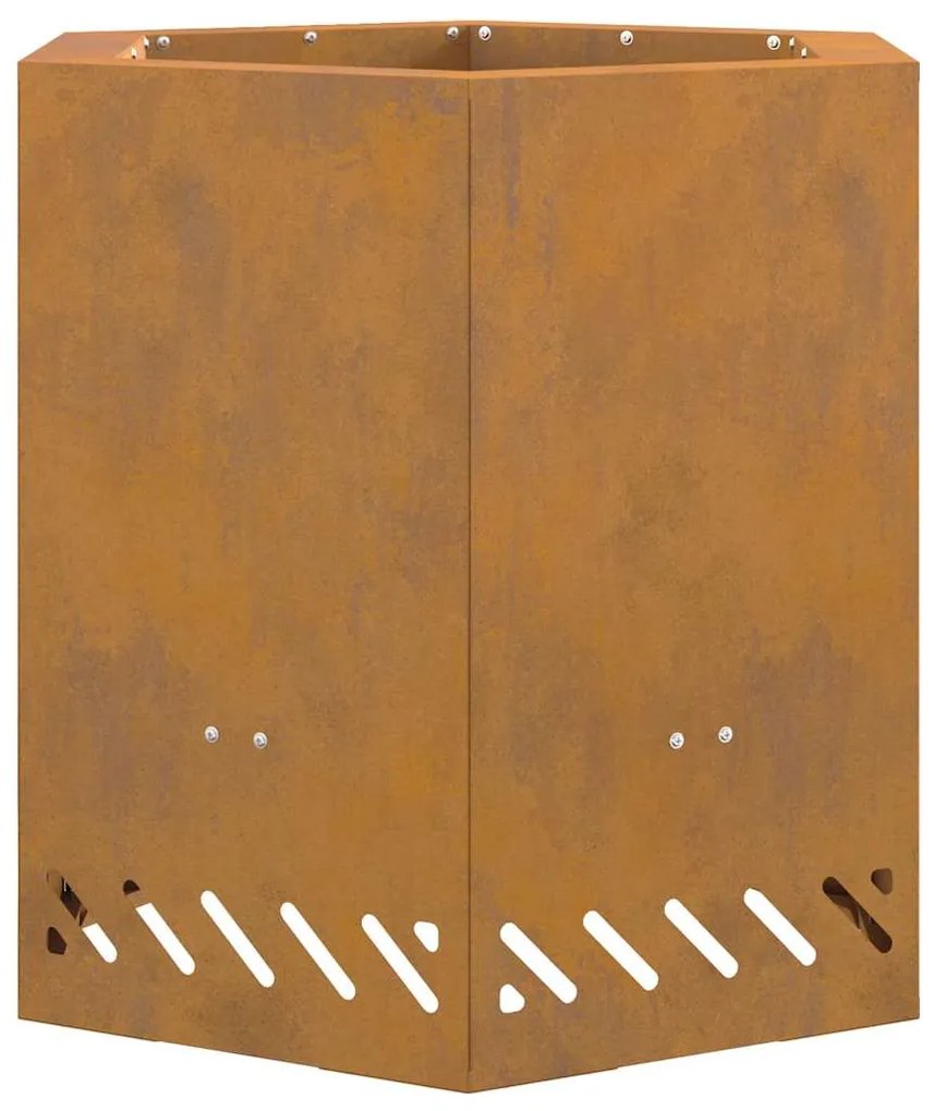 vidaXL Φωτιά Καφέ 48 x 48 x 51 cm Ατσάλι σκληρυθέν στον αέρα