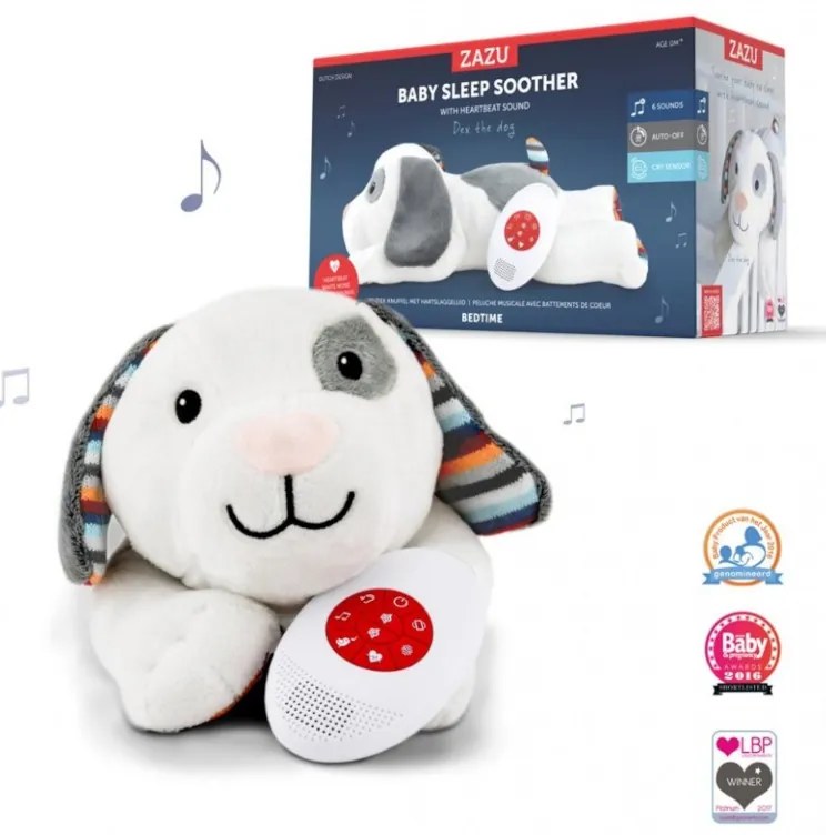 DEX Σκυλάκι ZAZU με Λευκούς Ήχους Νανουρίσματος & Χτύπους Καρδιάς