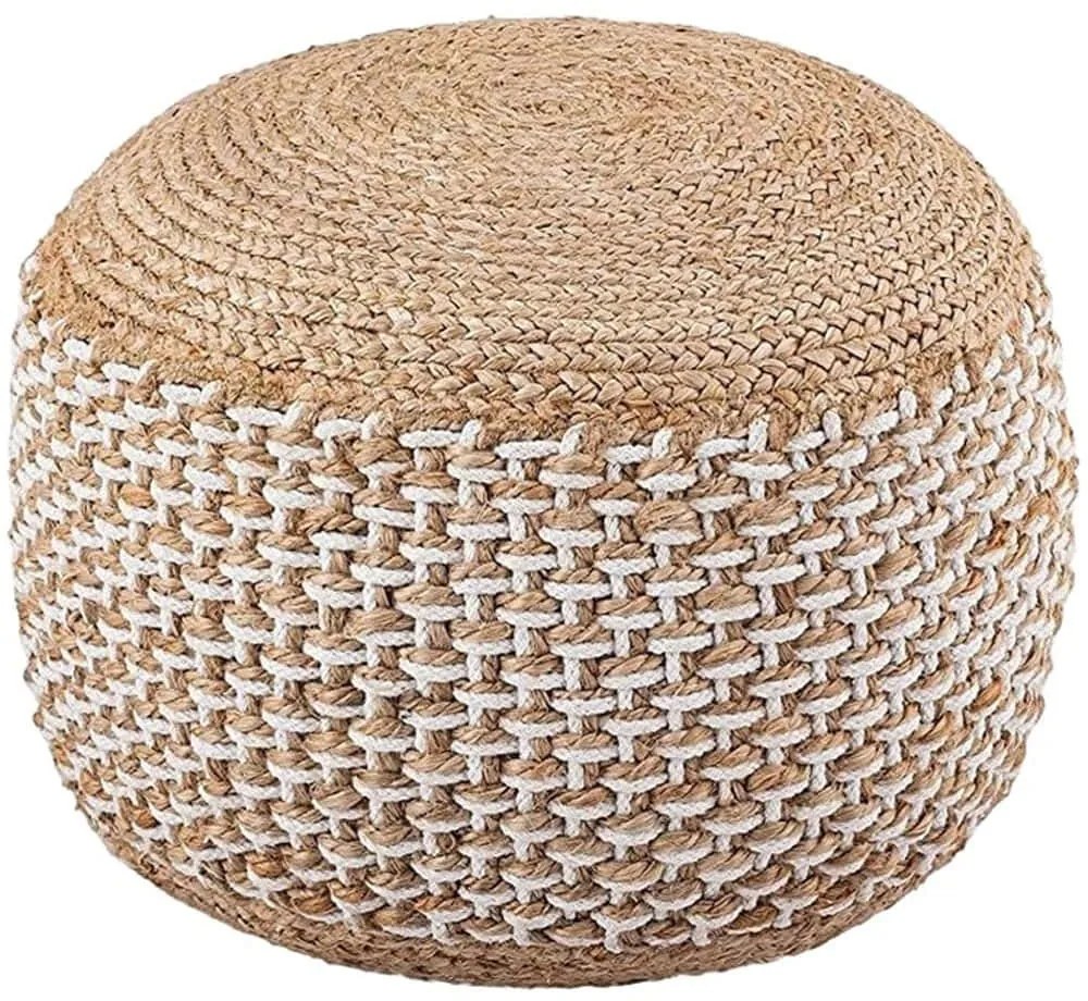 Πουφ Bocca 302-000037 Φ40x45cm Natural