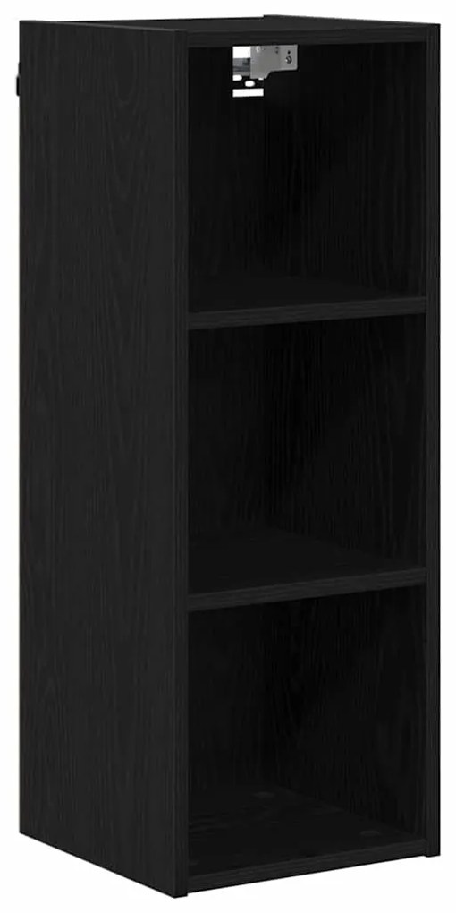 vidaXL Κρεμαστό ντουλάπι με αποθήκευση Μαύρη Οξυά 30 x 29,5 x 80 εκ.