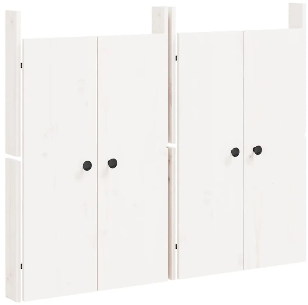 vidaXL Πόρτες Κουζίνας Εξ. Χώρου 2 τεμ. Λευκές 50x9x82 εκ. Μασίφ Πεύκο