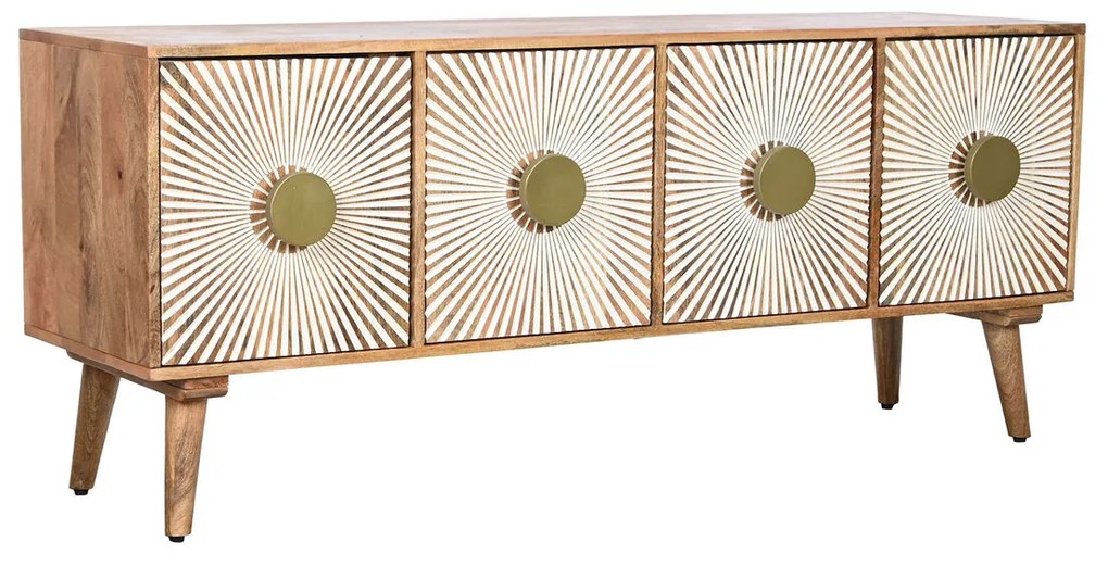 Τηλεόραση Home ESPRIT Χρυσό Φυσικό Ξύλο 145 x 40 x 60 cm