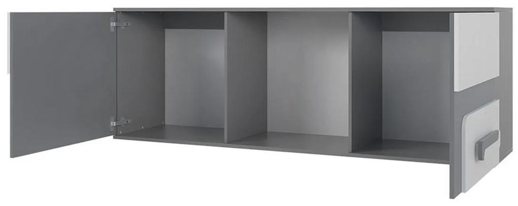 Παιδικό δωμάτιο Akron G107, 226 kg, Ελαφριά δρυς, Άσπρο, Πλαστικοποιημένη μοριοσανίδα, Πόρτες ντουλάπας: Με μεντεσέδες, Πόδια: Πλαστική ύλη