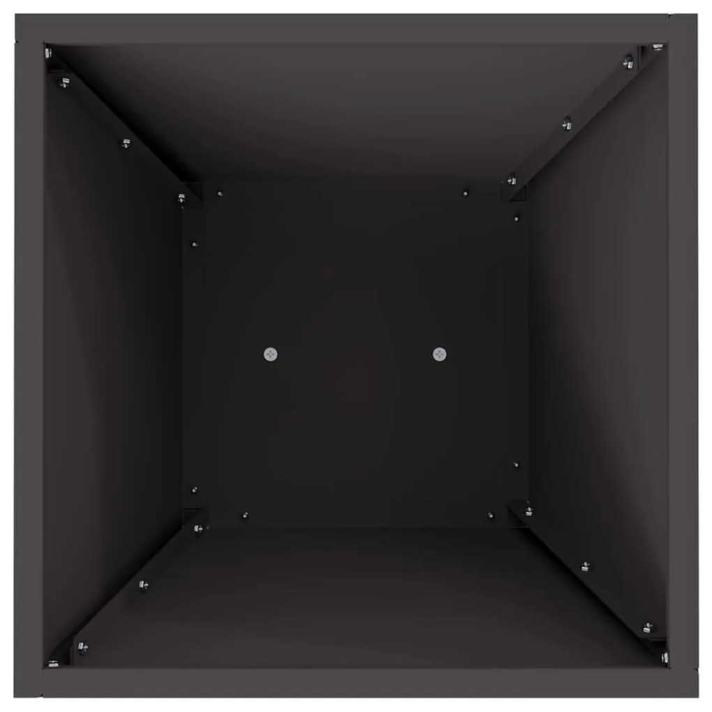 vidaXL Κηποθέτης με Κωνικό Κάλυμμα Μαύρος 35x35x73 εκ. από Χάλυβα.