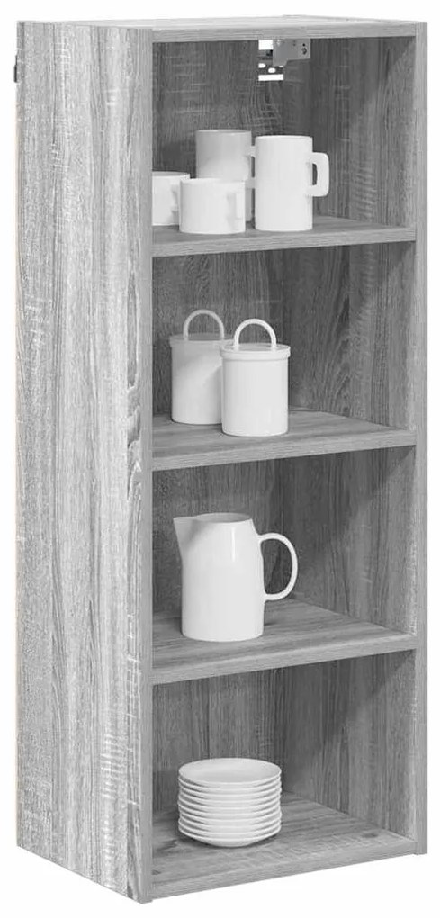 vidaXL Κρεμαστό ντουλάπι Γκρίζο Σονομα 40 x 29,5 x 100 εκ.