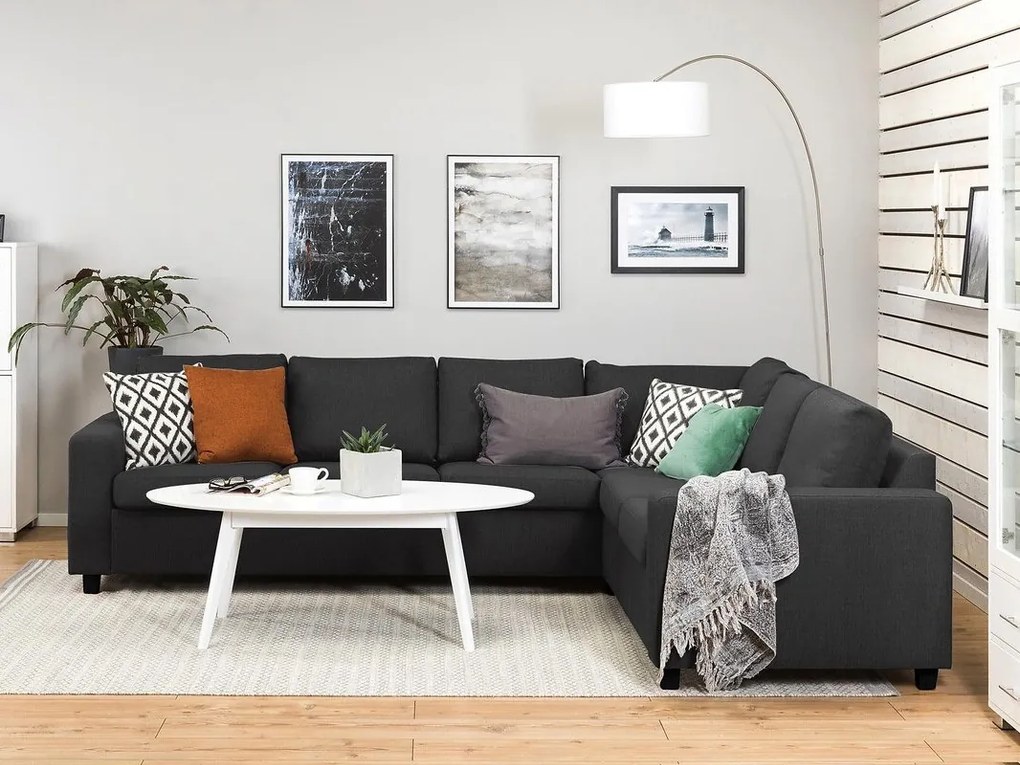 Γωνιακός Καναπές Scandinavian Choice C156, Μαύρο, 284x223x80cm