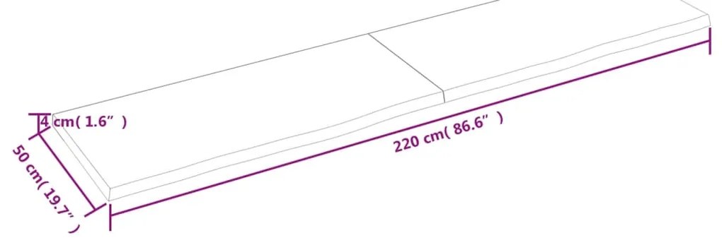 ΡΑΦΙ ΤΟΙΧΟΥ ΣΚΟΥΡΟ ΓΚΡΙ 220X50X4 ΕΚ. ΕΠΕΞΕΡΓ. ΜΑΣΙΦ ΞΥΛΟ ΔΡΥΟΣ 363856