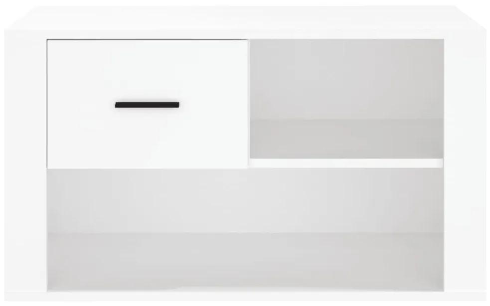 Παπουτσοθήκη Λευκή 80 x 35 x 45 εκ. από Επεξεργασμένο Ξύλο - Λευκό