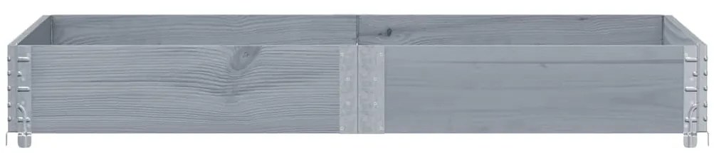 vidaXL Κολάρα Παλέτας Γκρι 150x100 εκ. από Μασίφ Ξύλο Πεύκου