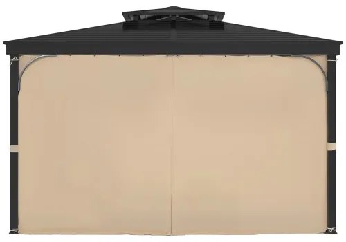 VEVOR Gazebo Privacy Curtain 12&#039; x 10&#039; x 7.3&#039; Waterproof Gazebo Curtains Khaki