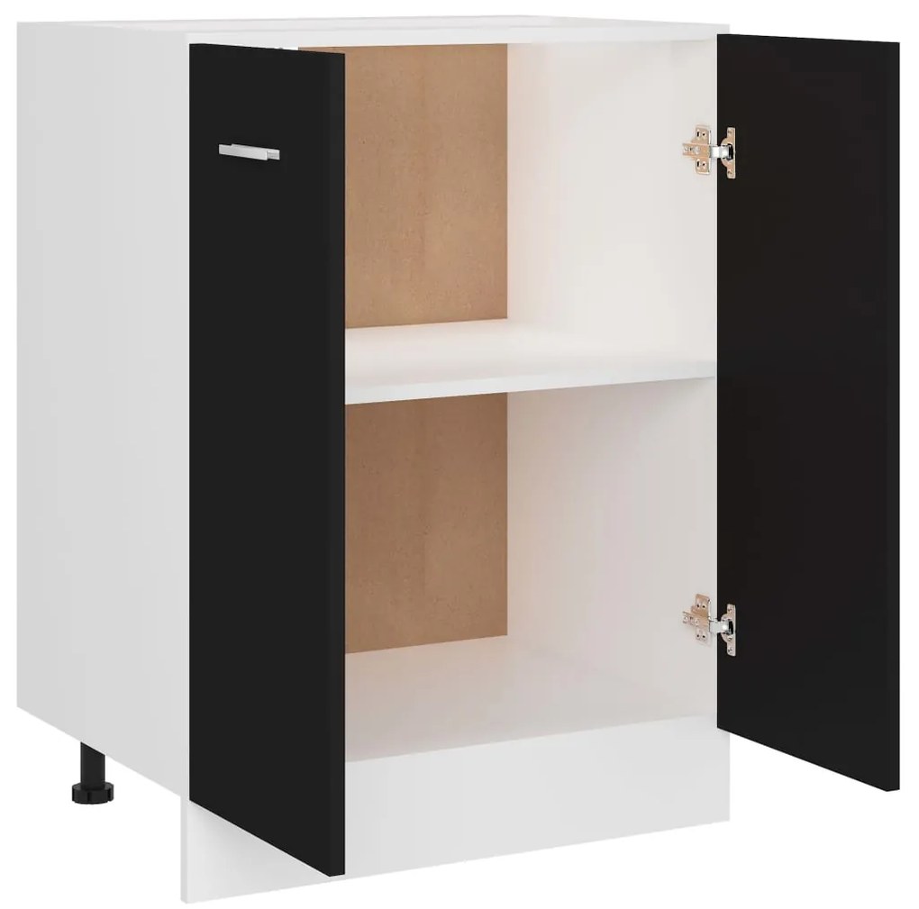 vidaXL Ντουλάπι "Lyon" Μαύρο 60x46x81,5 εκ. από Τεχνητό Ξύλο