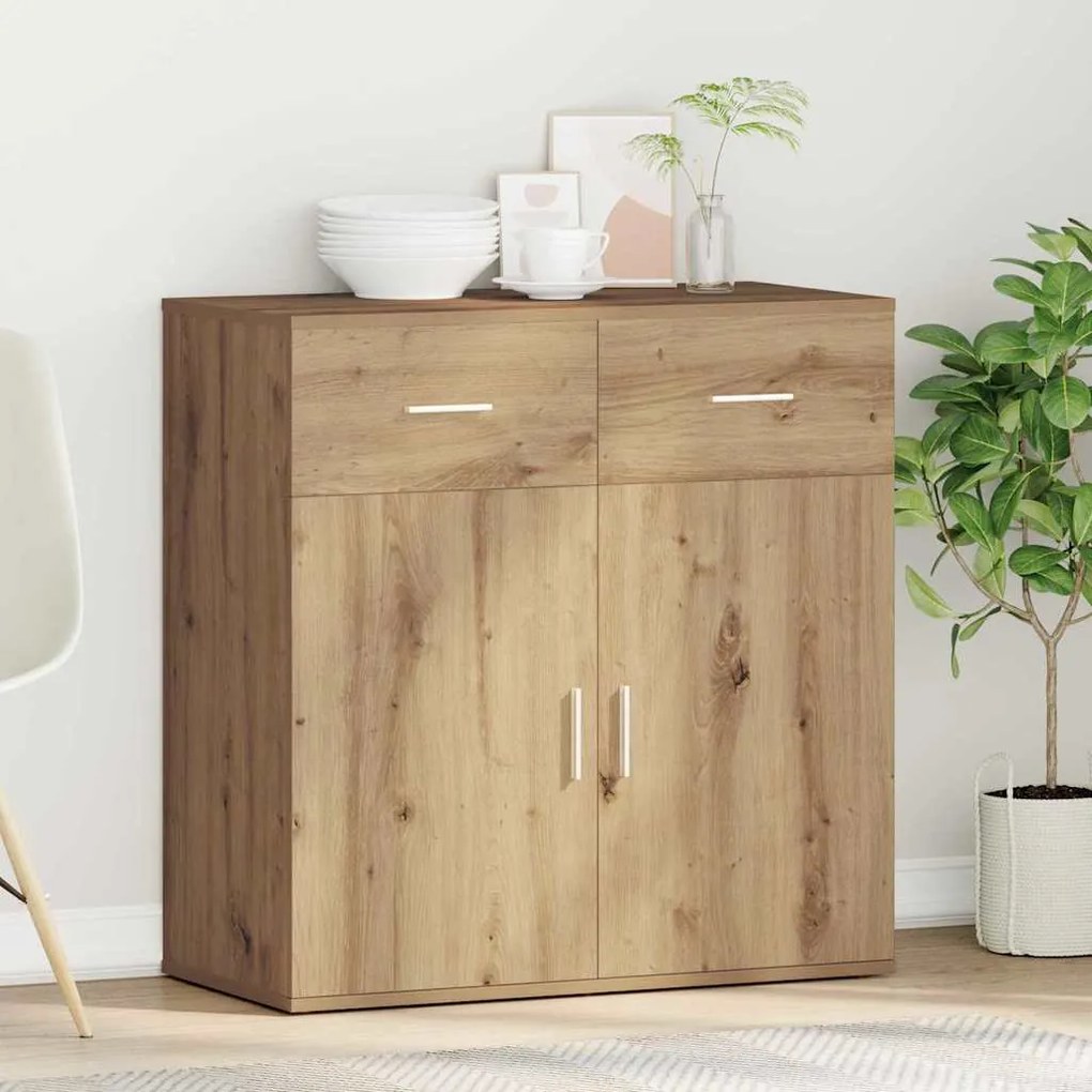 vidaXL Πλαϊνό γραφείο artisan δρυς 79 x 38 x 80 εκ. Επεξεργασμένο ξύλο
