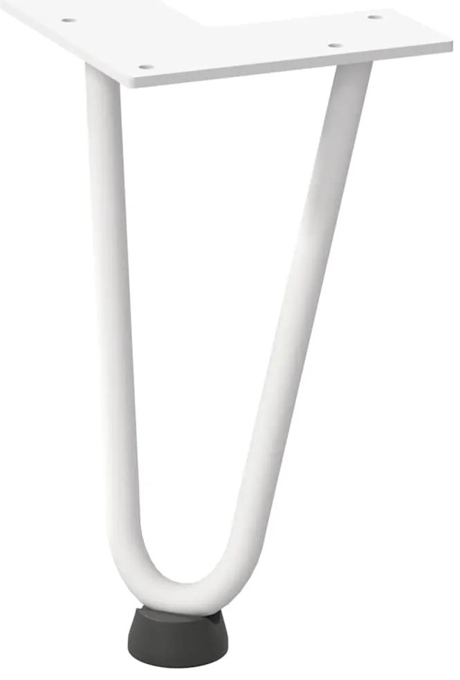 vidaXL Πόδια Φουρκέτας για Τραπεζάκι Σαλονιού 4 τεμ. Λευκά 20 εκ. από Μασίφ Ατσάλι