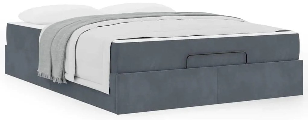 vidaXL Σκελετός Κρεβατιού Άλλο Σκούρο γκρι 160 x 200 cm Βελούδο