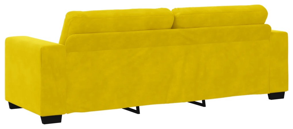 vidaXL Καναπές 3 Θέσεων Κίτρινος 180 cm Βελούδο