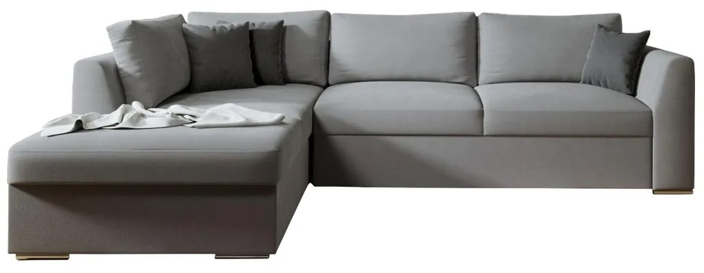 Καναπές Κρεβάτι Γωνιακός TEXAS Γκρι 300x198x86cm - Ύφασμα - 14190008