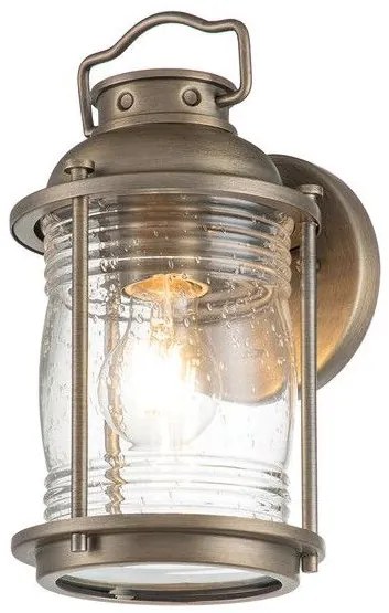 Φανάρι  Απλίκα Φωτιστικό Τοίχου 1xE27 IP44  28cm  Ashland Bay Elstead Lighting KL-ASHLANDBAY2-S-BU Μπρονζέ