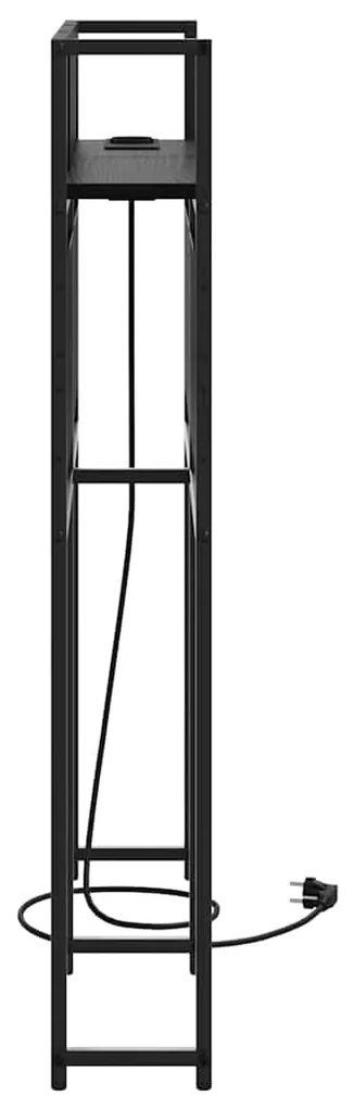 vidaXL Κεφαλάρι Αποθήκης Μαύρη δρυς 75 cm Επεξεργασμένο ξύλο